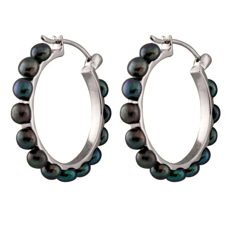 Splendid Pearls Sterling Silver Pearl Earrings ESR-93B sold by Ruumur