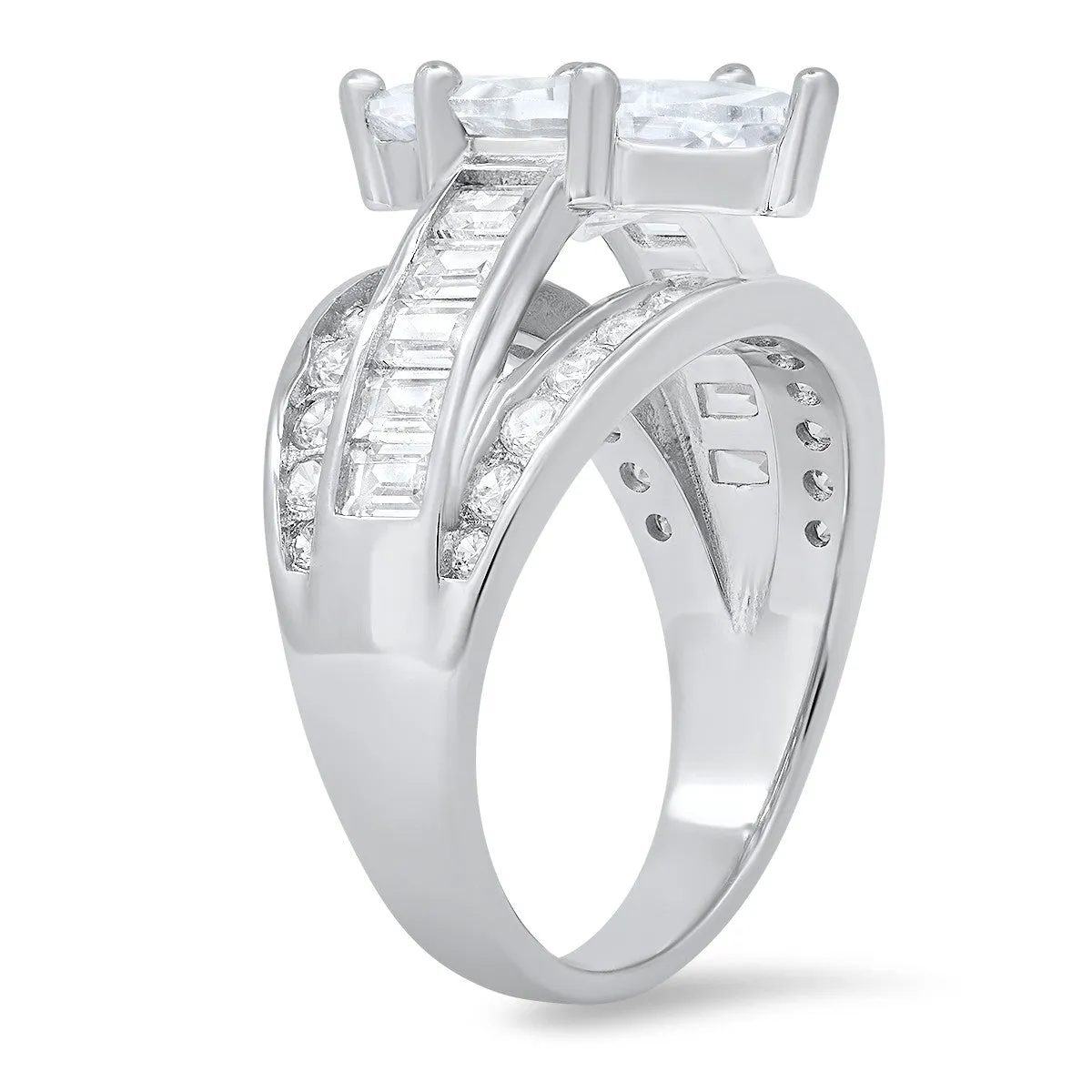 Sterling Silver Marquise-cut CZ Statement Ring sold by Ruumur product image thumbnail 2