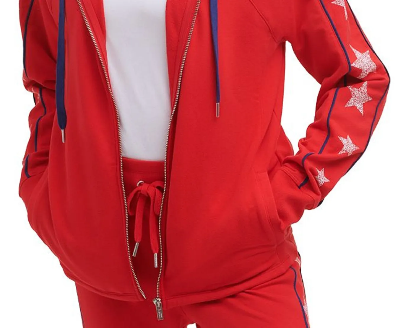 Tommy Hilfiger Women's Star Print Hoodie Red Size X-Small sold by Ruumur product image thumbnail 3