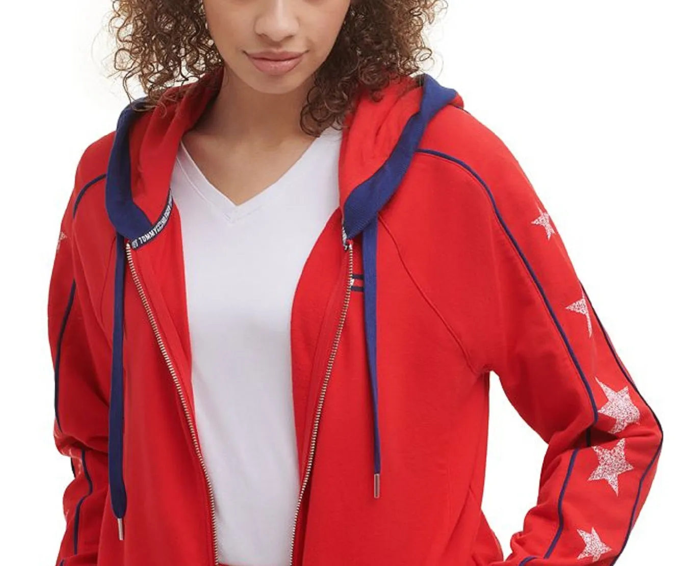Tommy Hilfiger Women's Star Print Hoodie Red Size X-Small sold by Ruumur product image thumbnail 2