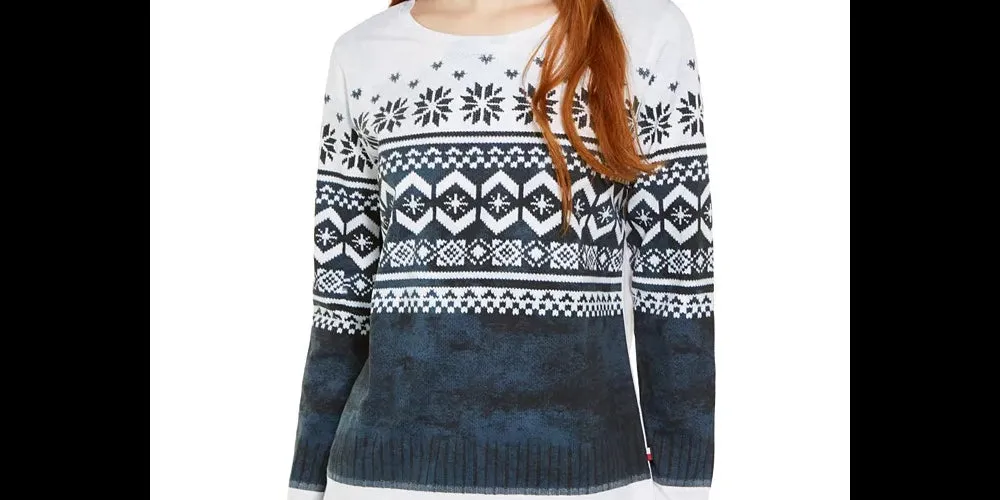 Tommy Hilfiger Women's Fair Isle Cotton Top White Size X-Small sold by Ruumur product image thumbnail 2