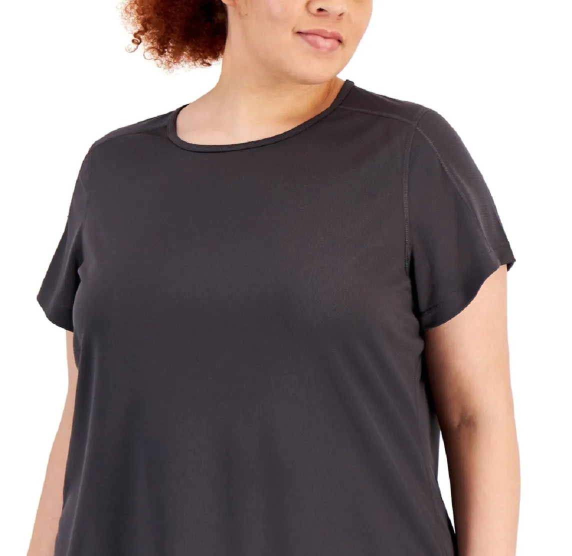 ID Ideology Women's Birdseye Mesh T Shirt Gray Size 3X sold by Ruumur product image thumbnail 2