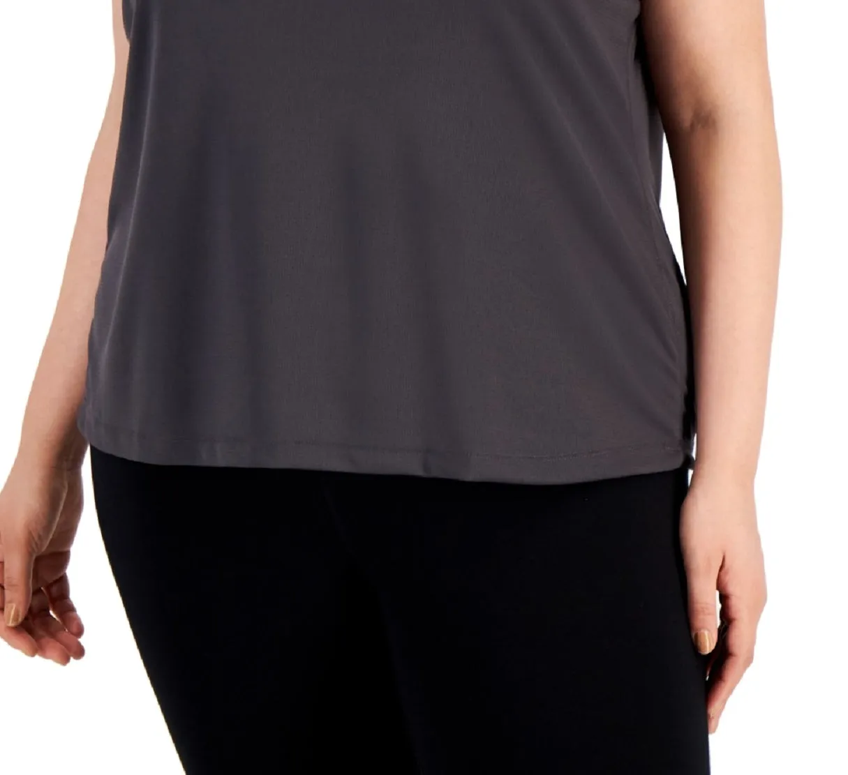 ID Ideology Women's Birdseye Mesh T Shirt Gray Size 3X sold by Ruumur product image thumbnail 3