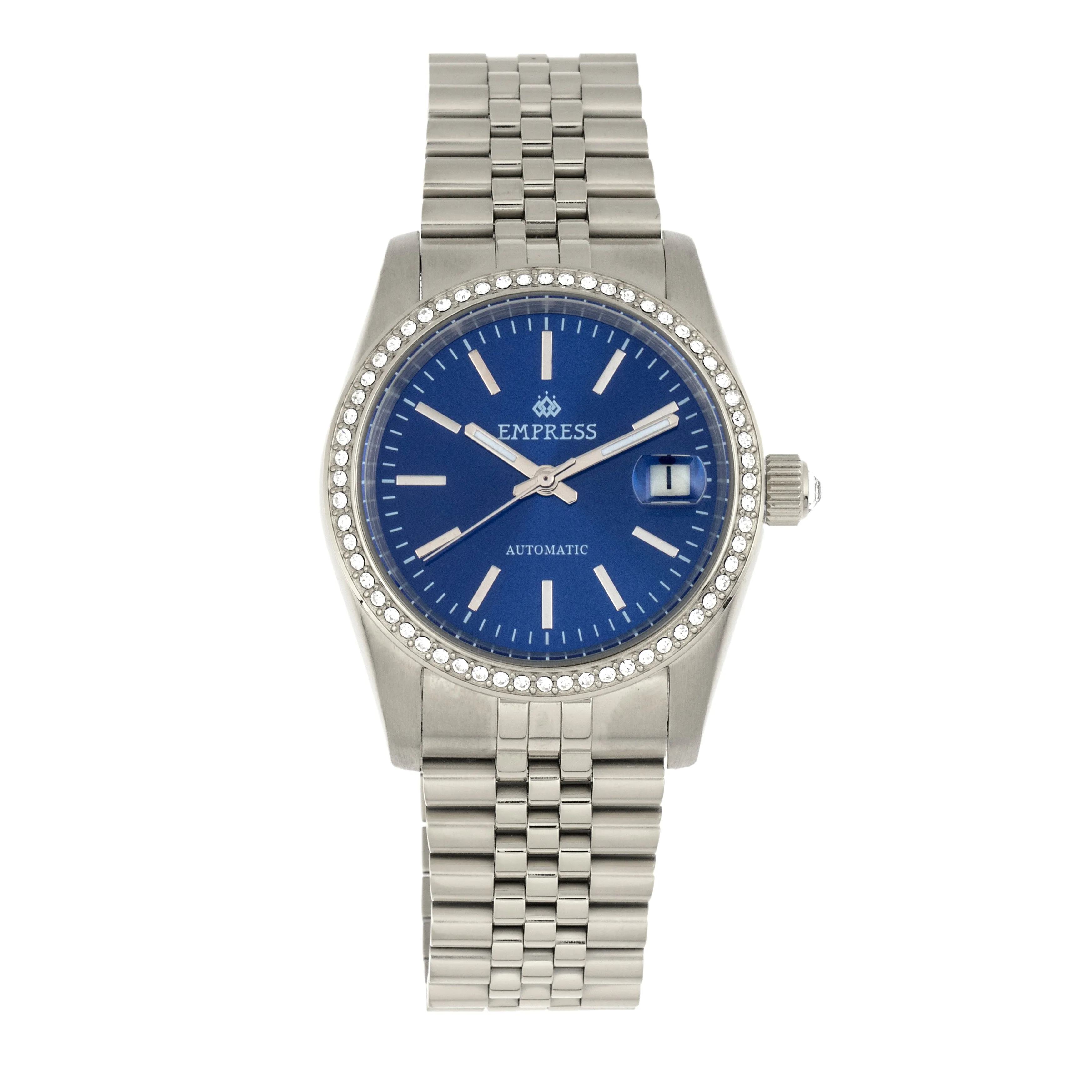 Empress Constance Automatic Bracelet Watch w/Date - Silver/Blue sold by Ruumur