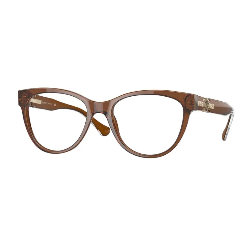 Versace Women's Transparent Brown Eyeglasses VE_3304_5028_53mm sold by Ruumur