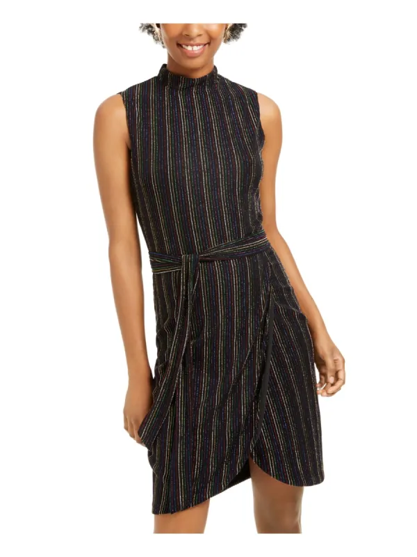 City Studios Women's Metallic Piping Sheath Dress Black Size Small sold by Ruumur