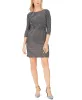 Jessica Howard Women's Houndstooth Glitter Knit Shift Dress Silver Size 6 Petite sold by Ruumur