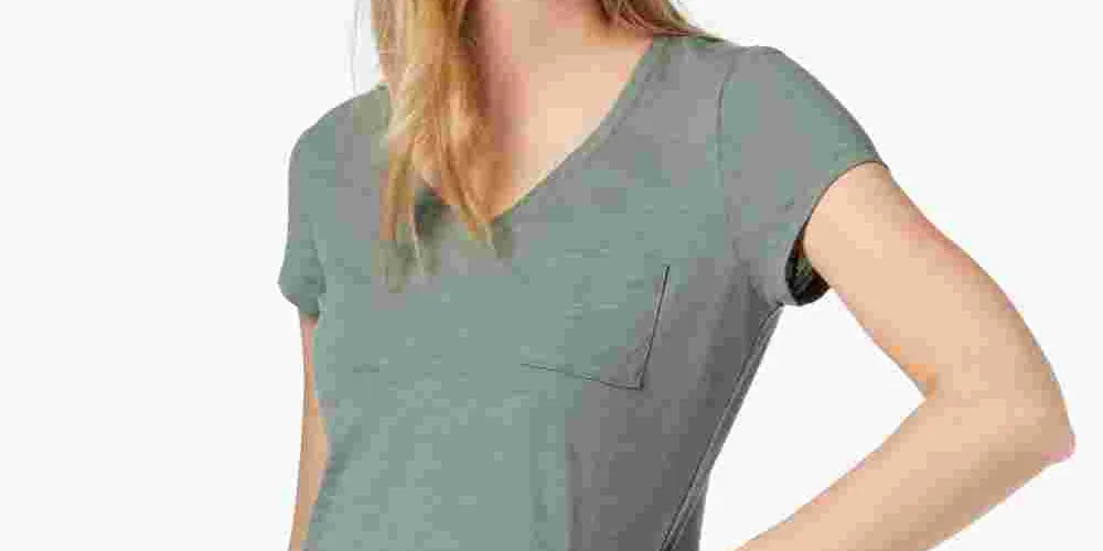 Maison Jules Women's Relaxed Fit Button Front Blouse Green Size X-Small sold by Ruumur product image thumbnail 2