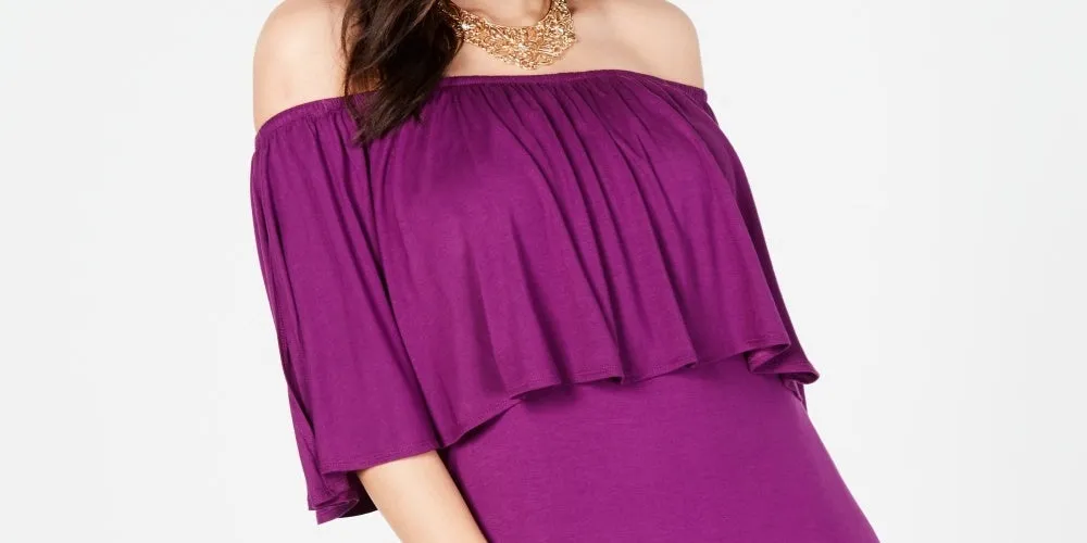 Thalia Sodi Women's Popover Dress Purple Size Large sold by Ruumur product image thumbnail 2