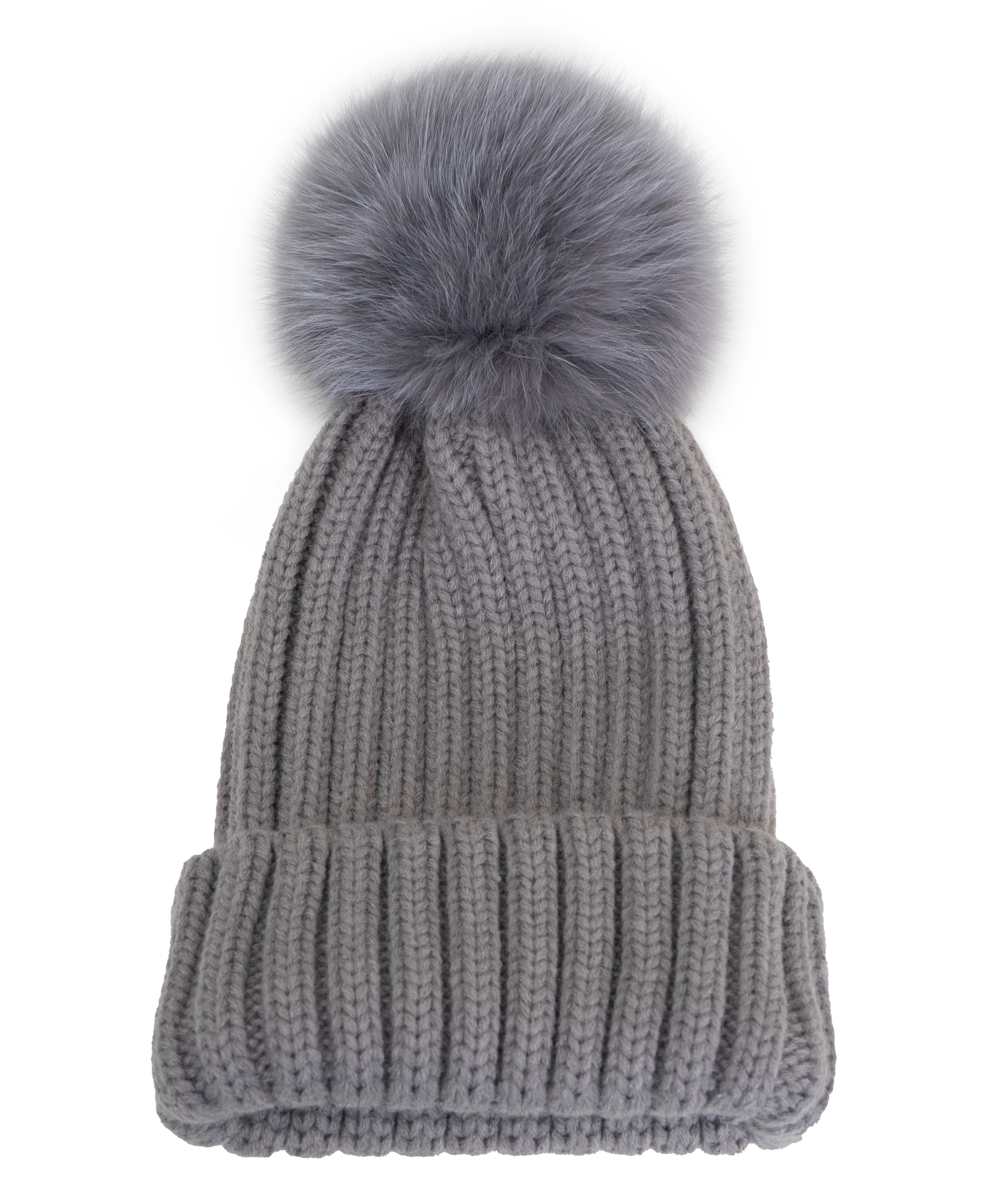 Rebecca and Rifka Knitted Beanie with Pompom(BW-128-GY) sold by Ruumur product image thumbnail 2