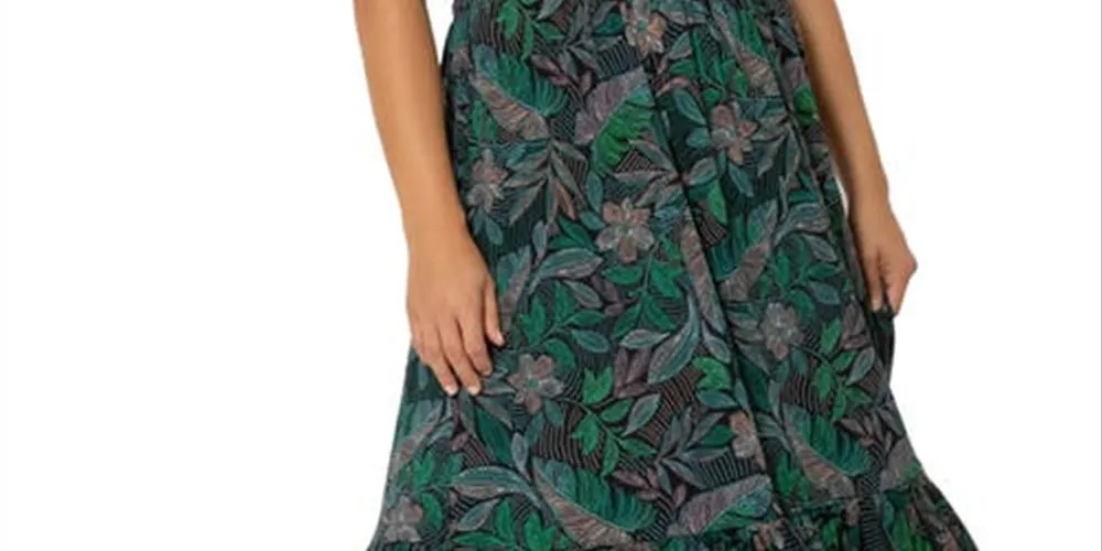 Leota Women's Kelly Ruffle Hem Dress Green Size 3X sold by Ruumur product image thumbnail 3