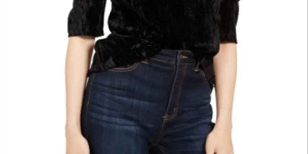 Leyden Women's Pouf Jewel Neck Top Black Size Small sold by Ruumur product image thumbnail 3