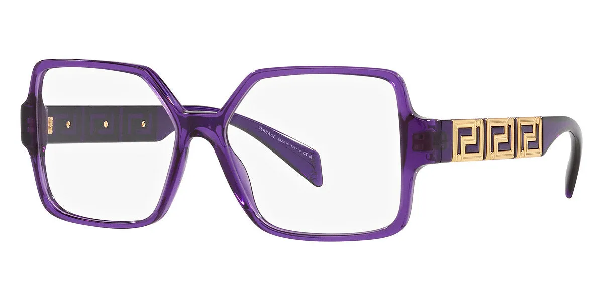 Versace Women's Fashion 55mm Transparent Violet Opticals sold by Ruumur