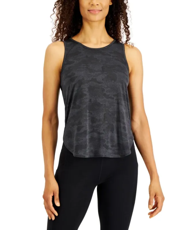 ID Ideology Women's Jacquard Camo Tank Top Black Size Large made by Ruumur