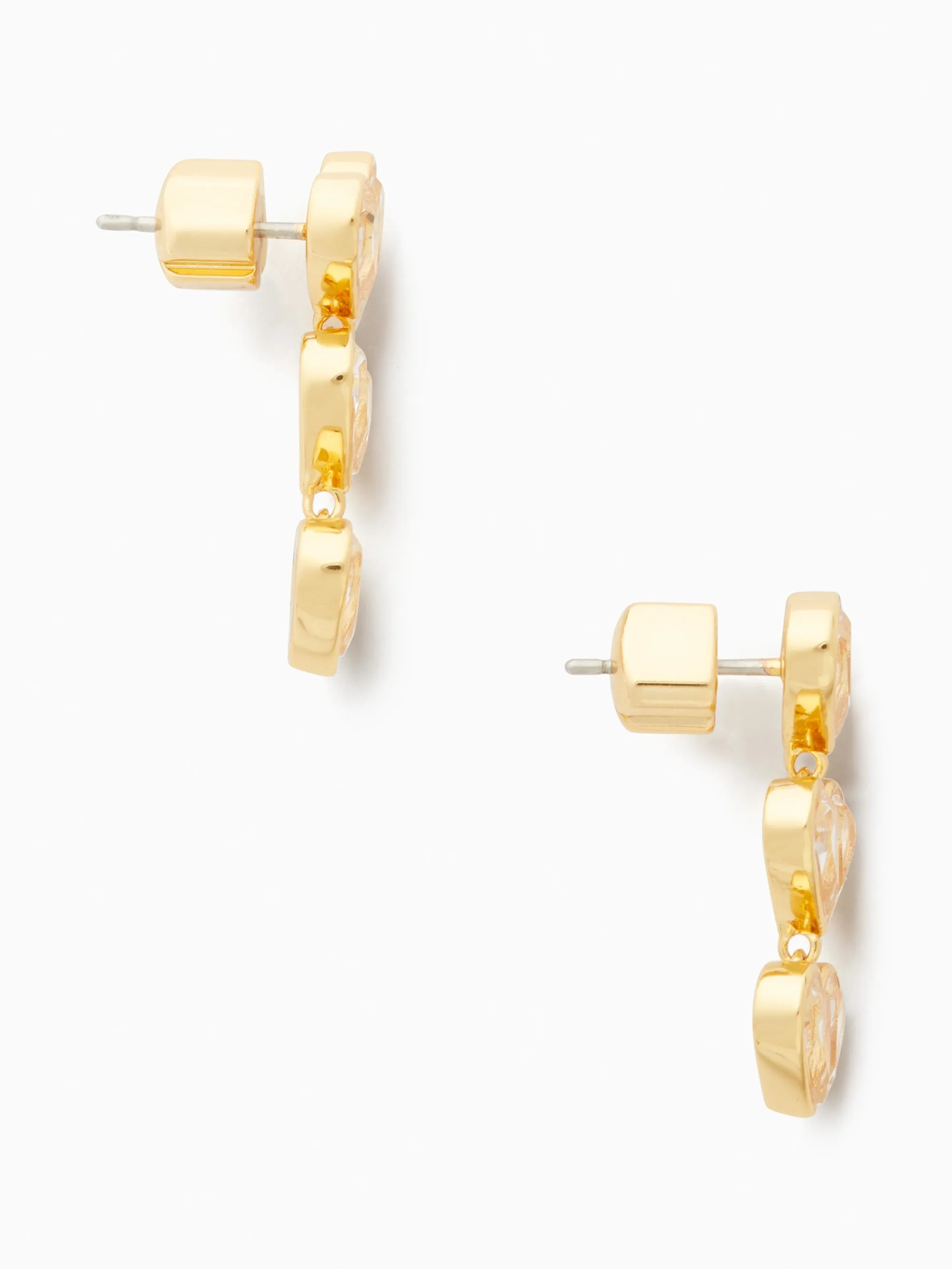 Kate Spade Rock Solid Stone Heart Linear Earrings sold by Ruumur product image thumbnail 2