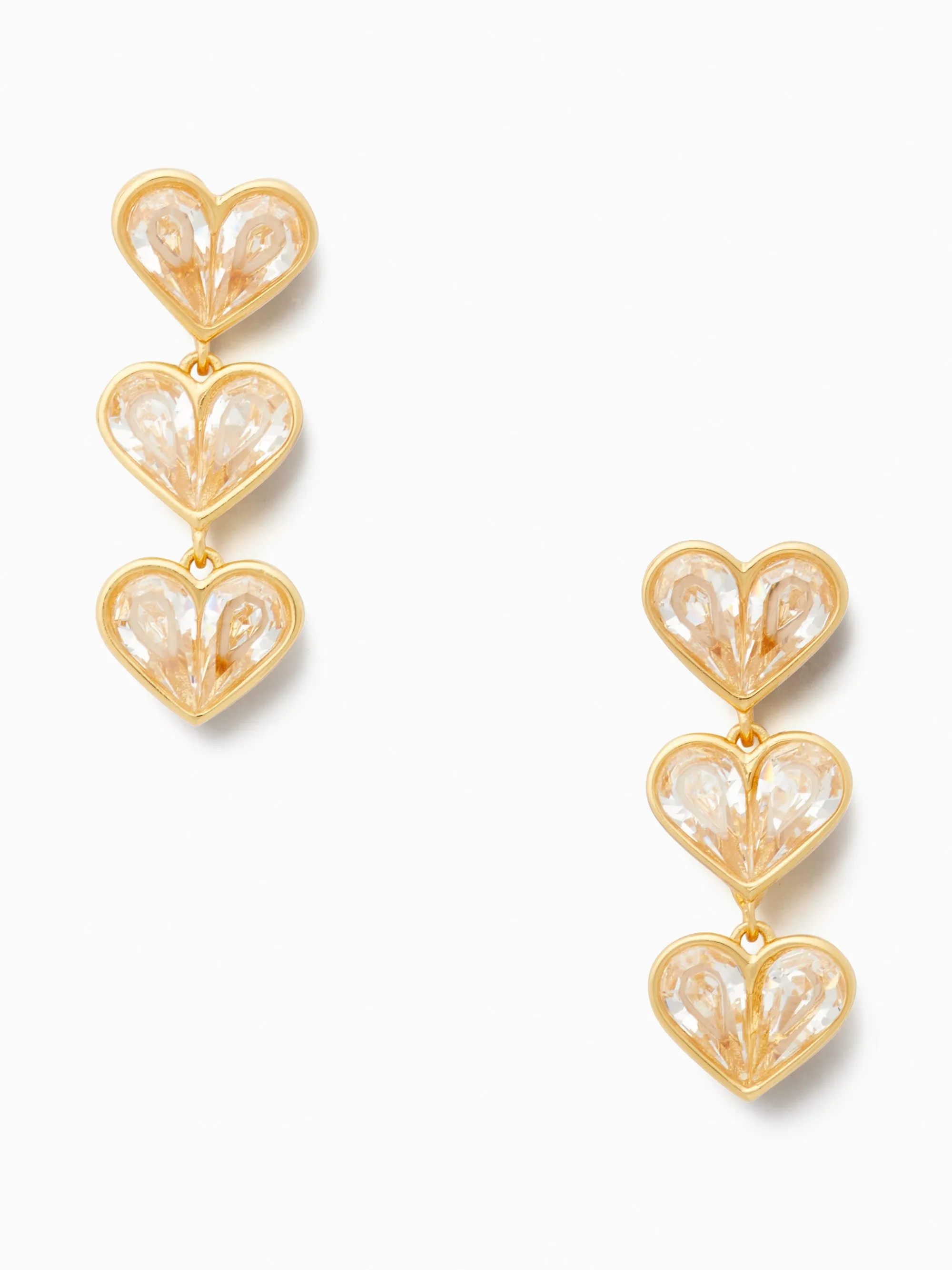 Kate Spade Rock Solid Stone Heart Linear Earrings sold by Ruumur