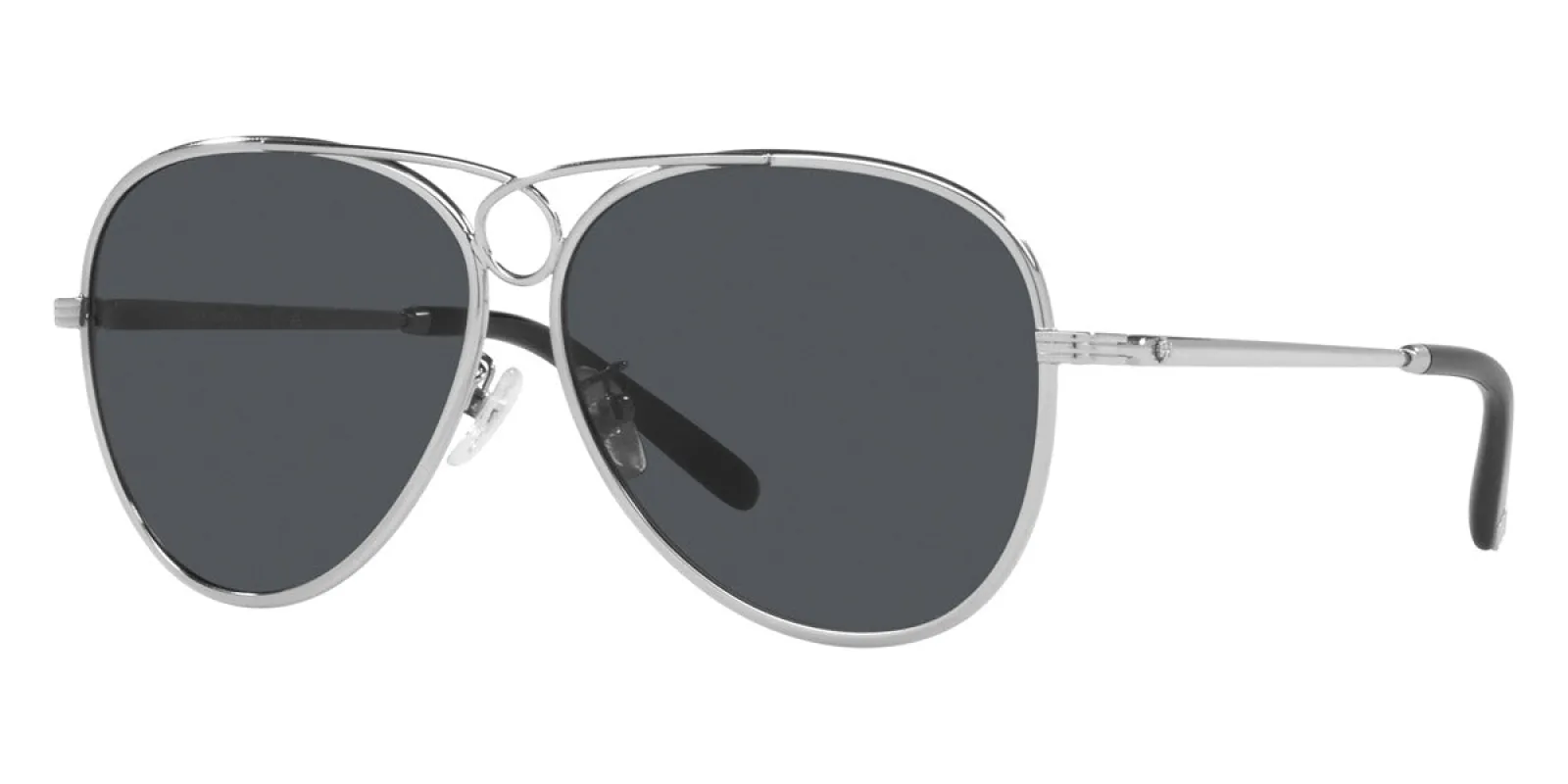 Tory Burch Women's Fashion 59mm Shiny Silver Sunglasses sold by Ruumur