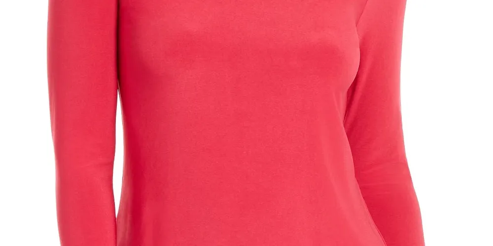 Thalia Sodi Women's Cold-Shoulder Mock-Neck Top Pink Size Small sold by Ruumur product image thumbnail 3