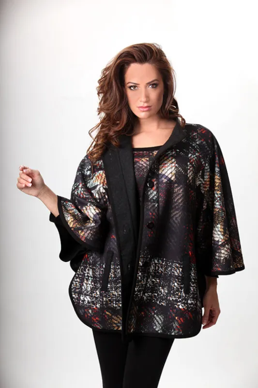 Angel Apparel Graphic Cocoon Cape sold by Ruumur