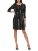 Tommy Hilfiger Women's 3/4 Sleeve Above the Knee Body Con Dress Black Size 12 sold by Ruumur
