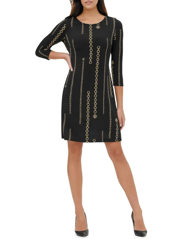 Tommy Hilfiger Women's 3/4 Sleeve Above the Knee Body Con Dress Black Size 12 sold by Ruumur