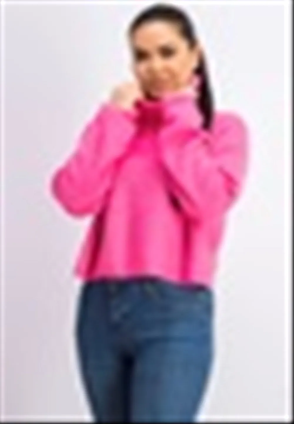 Sun & Moon Women's Crop Boxy Turtleneck Sweater Pink Size X-Large sold by Ruumur