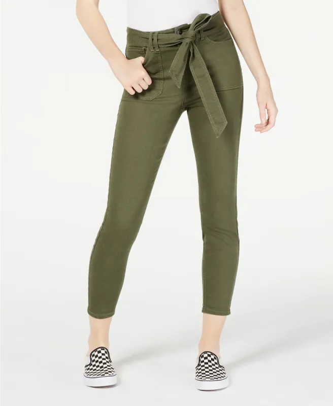 Vanilla Star Women's Belted Cropped Jeans Blue Size 5 sold by Ruumur