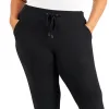 ID Ideology Women's Drawstring Knit Joggers Black Size 1X sold by Ruumur