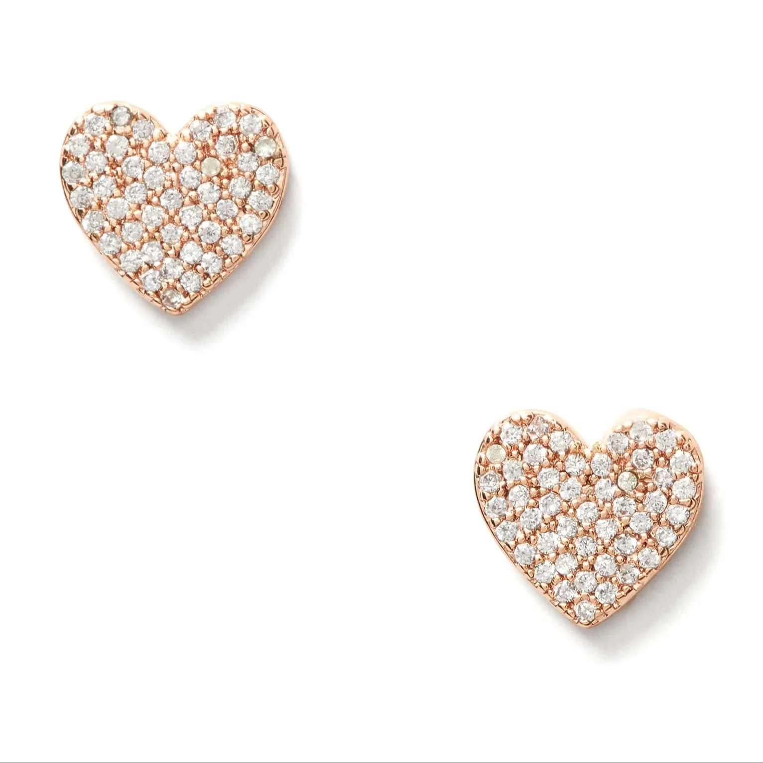 Yours Truly Pave Heart Studs sold by Ruumur