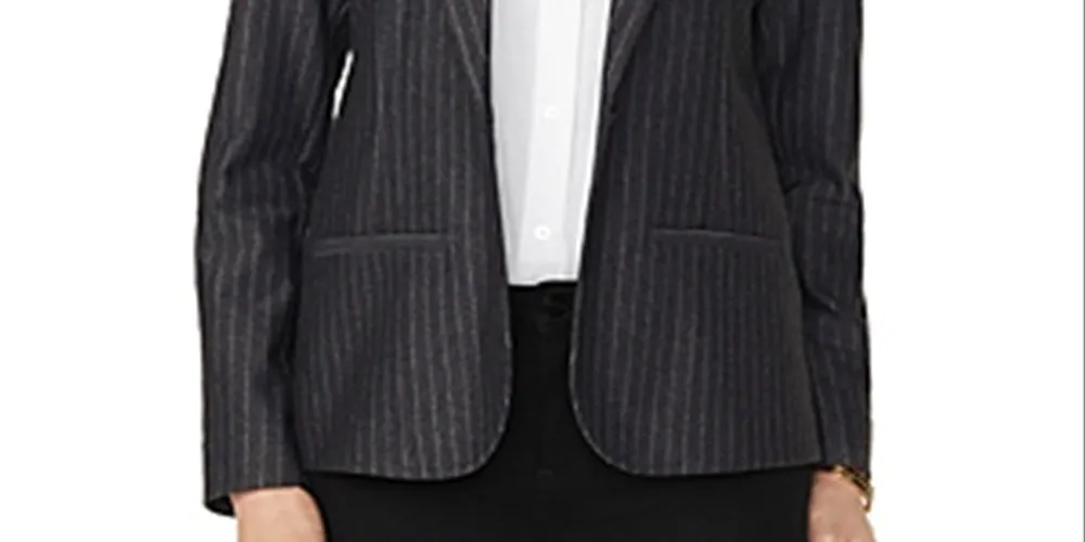 NYDJ Women's Pinstripe One Button Blazer Black Size Medium sold by Ruumur product image thumbnail 3