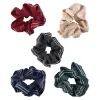 STRIPE TWO ROW CRYSTAL SCRUNCHIE BUNDLE OF 5 sold by Ruumur