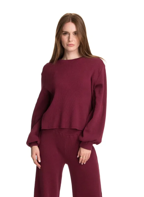 KAYLA - Balloon Sleeve Lounge Top made by Ruumur