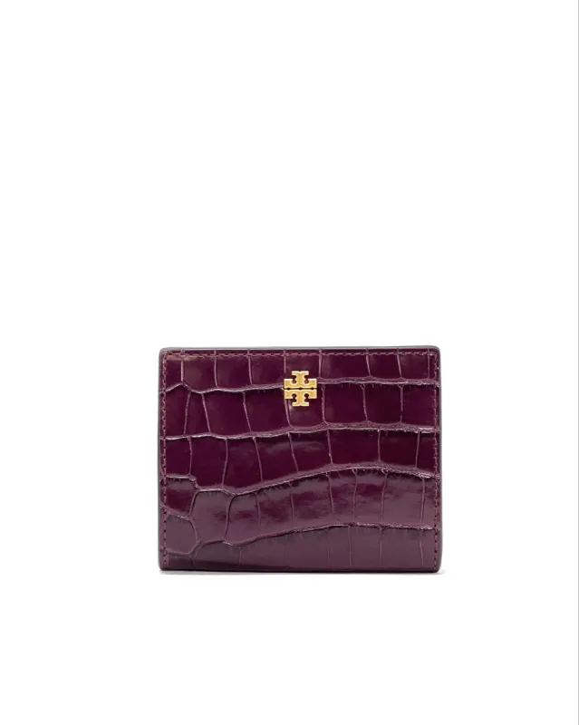 Tory Burch Imperial Garnet Blake Mixed-Material Mini Wallet sold by Ruumur
