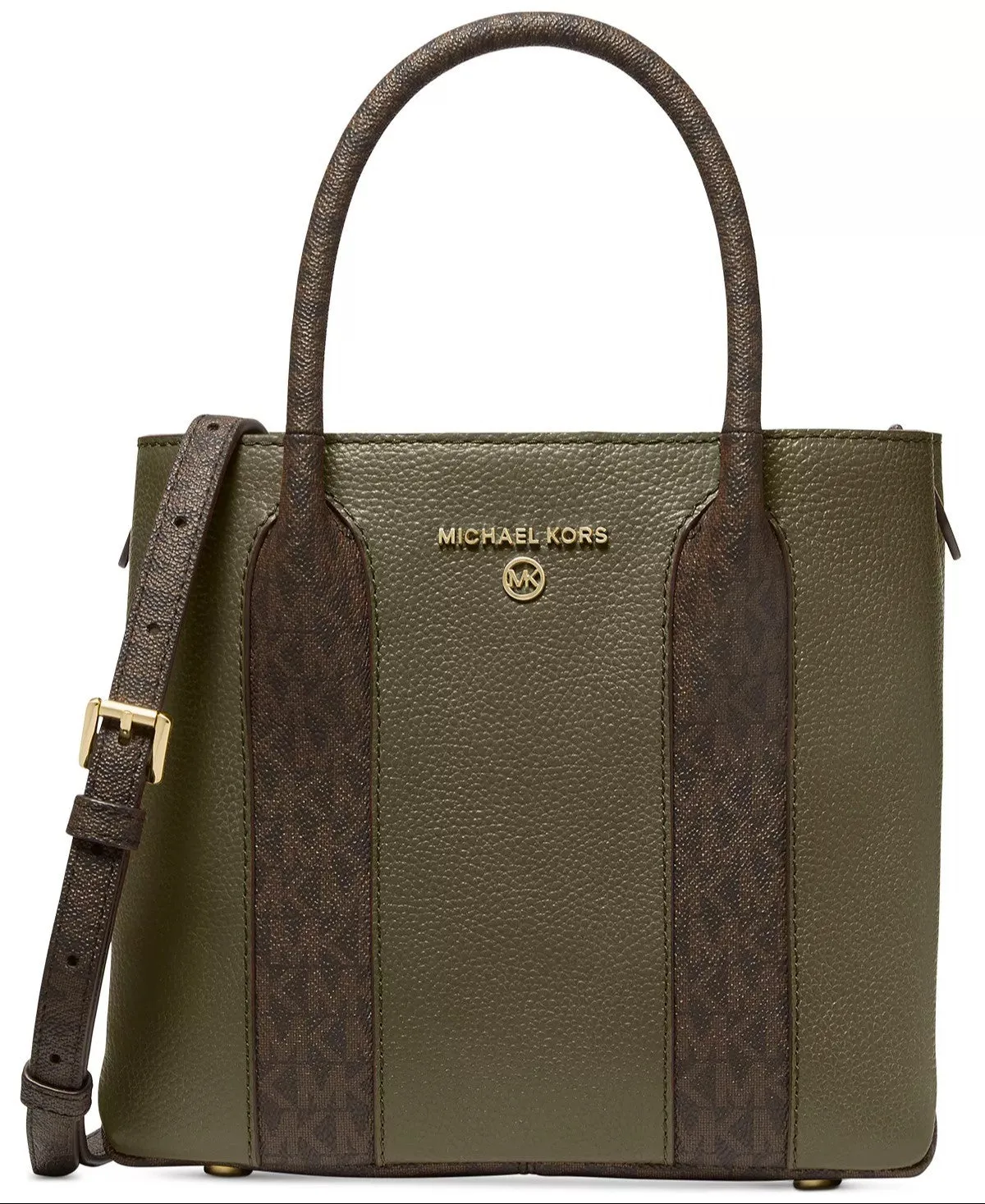 Michael Kors Women's Olive Signature Austin Leather Messenger Bag sold by Ruumur