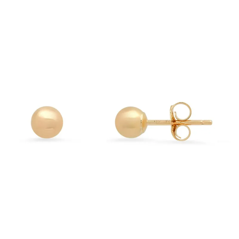 10k Yellow Gold Ball Stud Earrings sold by Ruumur
