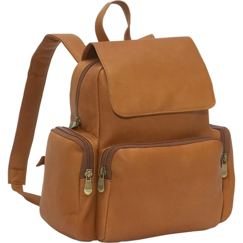 Le Donne Leather Womens Multi Pocket Backpack sold by Ruumur product image thumbnail 4