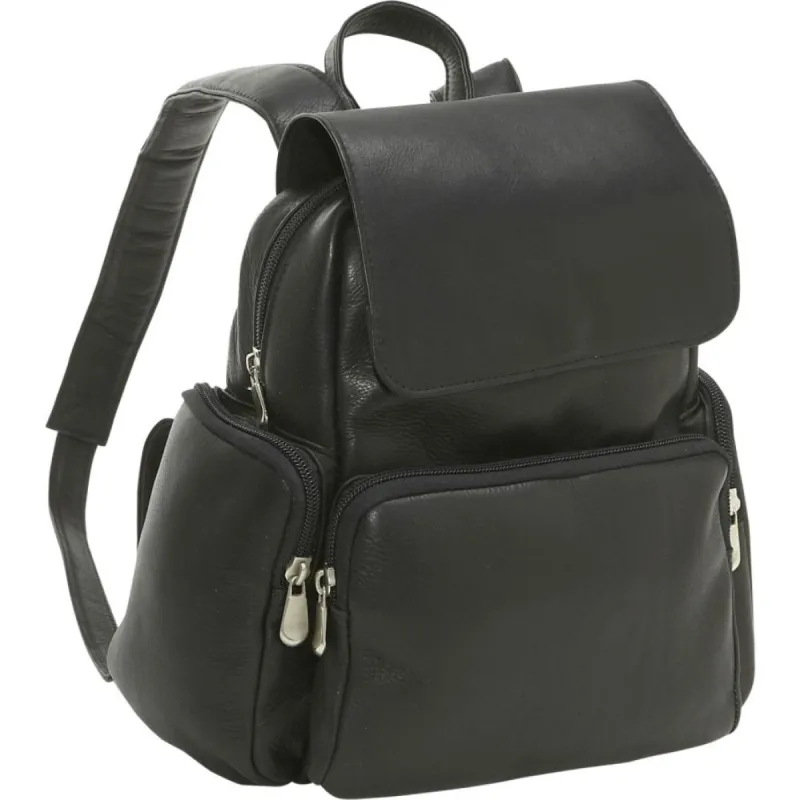 Le Donne Leather Womens Multi Pocket Backpack sold by Ruumur