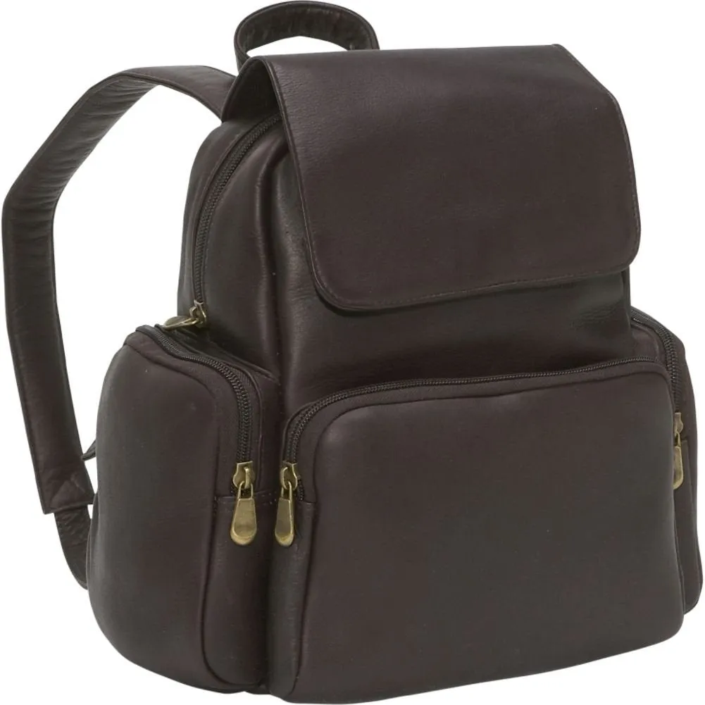 Le Donne Leather Womens Multi Pocket Backpack sold by Ruumur product image thumbnail 3