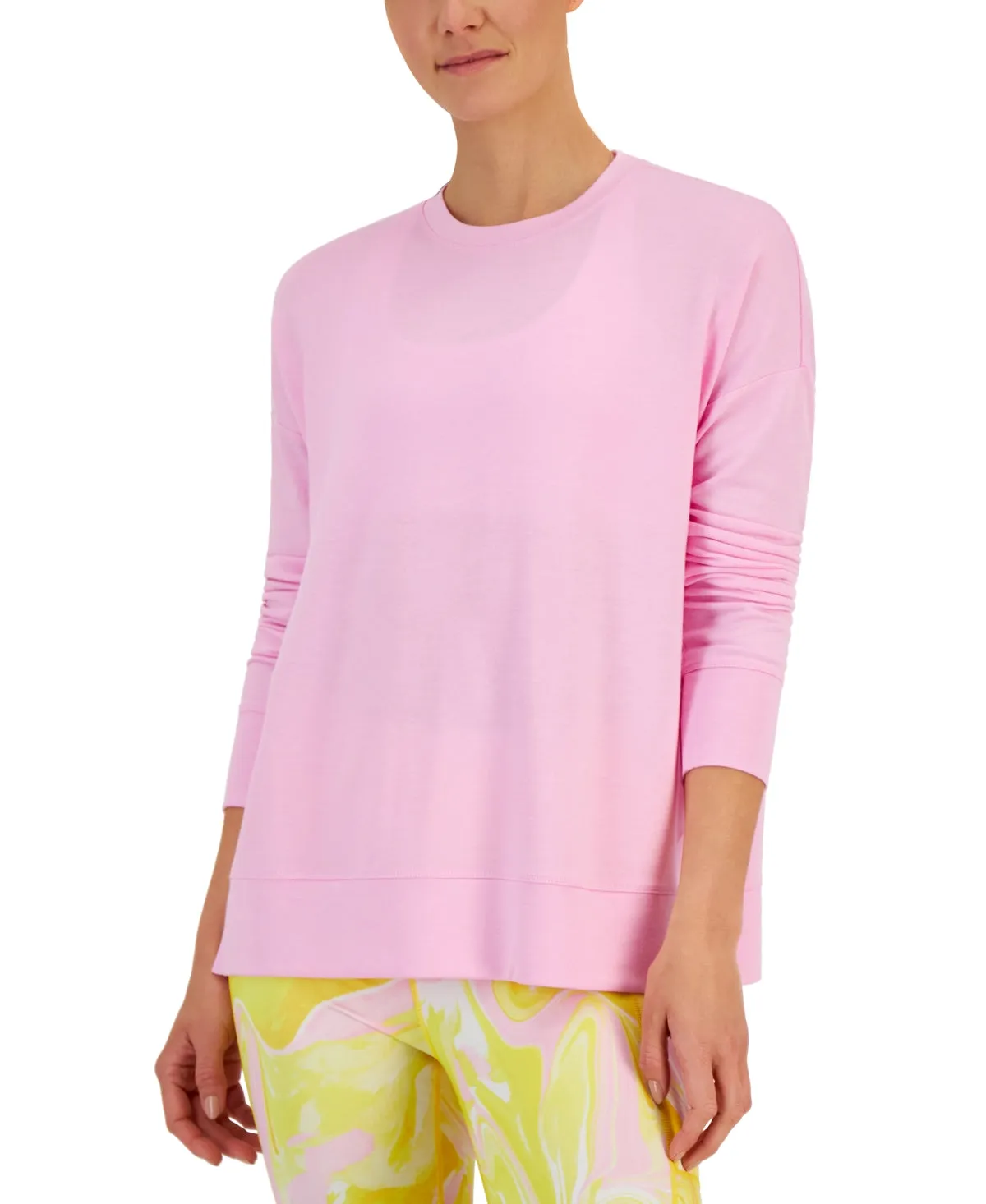 ID Ideology Women's Active Solid Crewneck Top Pink Size X-Large sold by Ruumur