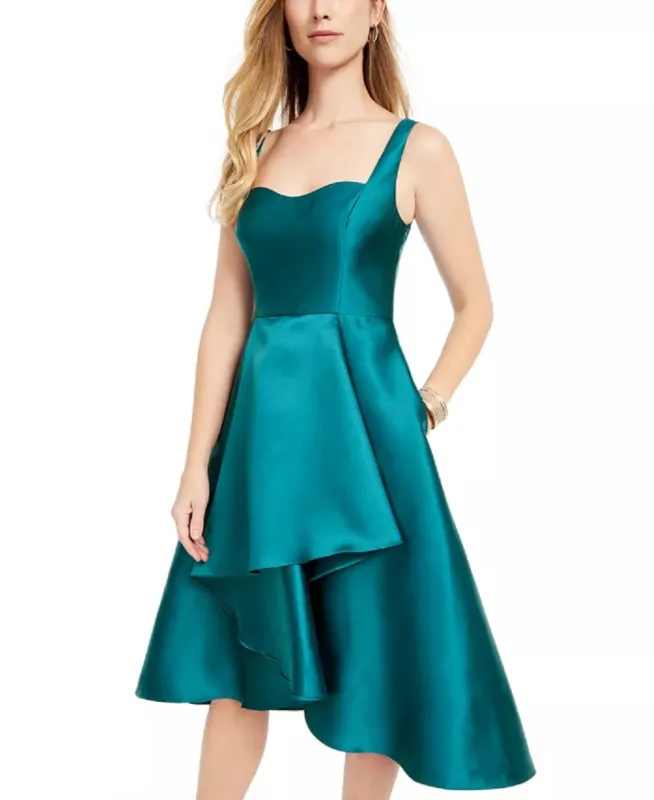 Adrianna Papell Women's Sculpted High Low Mikado Dress Blue sold by Ruumur