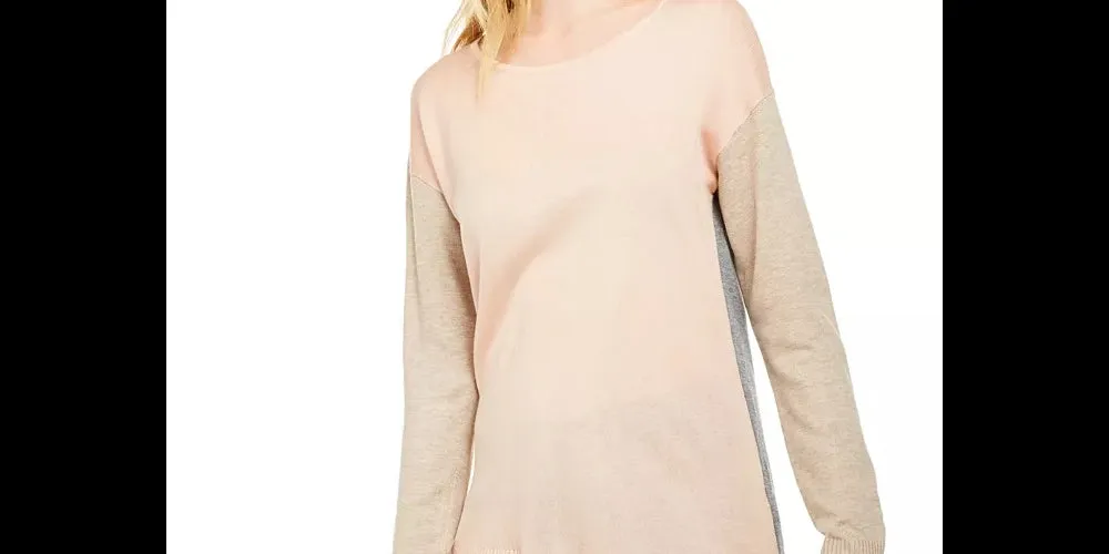 Calvin Klein Women's Crewneck Colorblocked Sweater Pink Size Medium sold by Ruumur product image thumbnail 2