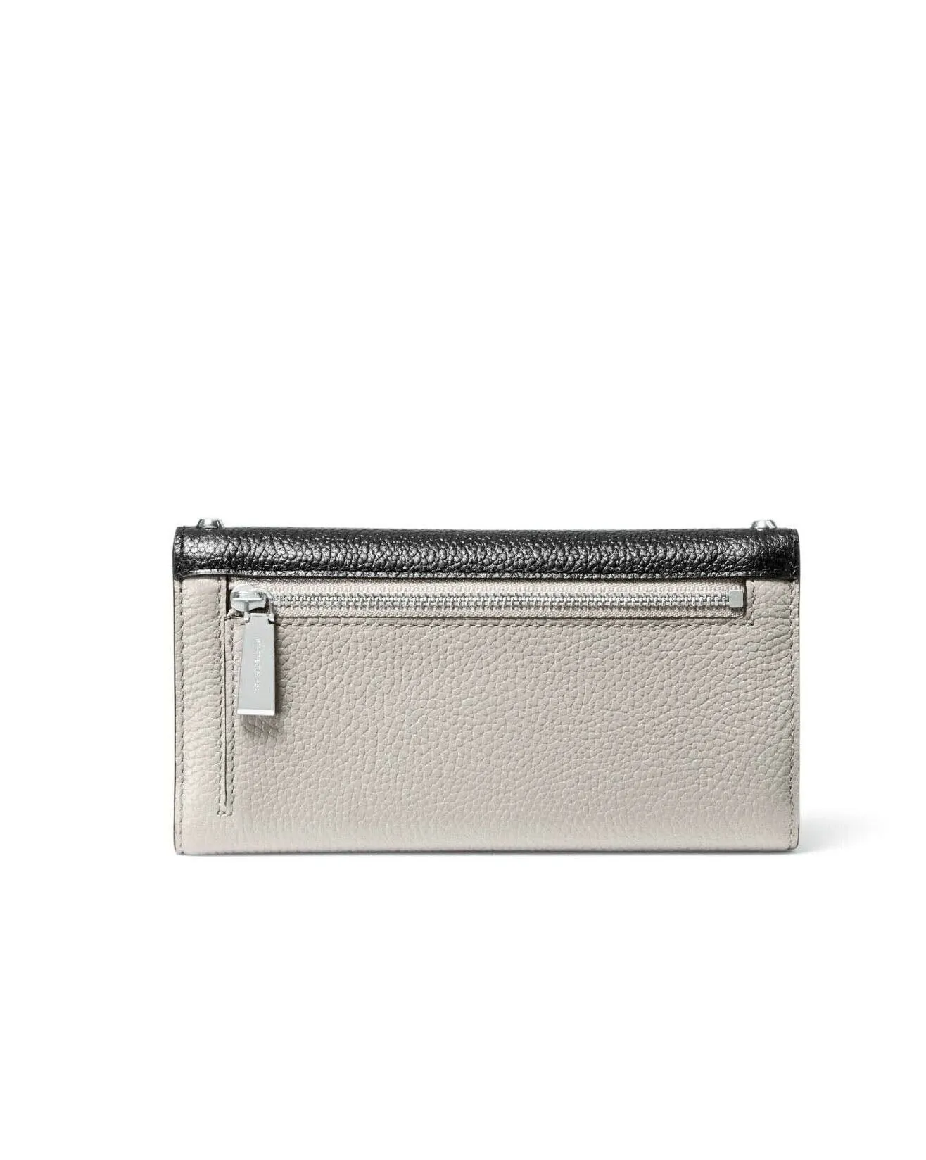 Michael Kors Women's Black & Pearl Grey Mott Large Slim Envelope Trifold sold by Ruumur product image thumbnail 2