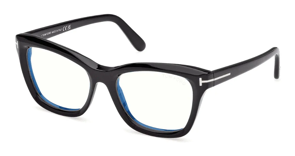 Tom Ford Women's T-Logo 53mm Shiny Black Opticals FT5909-B-1-53 sold by Ruumur