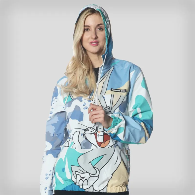 Members Only Women's Bugs Patchwork Windbreaker Oversized Jacket sold by Ruumur