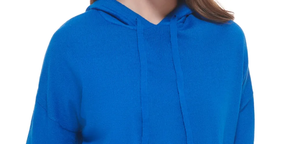 Calvin Klein Jeans Women's Hooded Bell-Sleeve Top Blue Size X-Large sold by Ruumur product image thumbnail 2