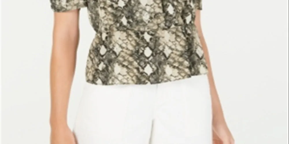 Leyden Women's Puff Sleeve Floral Peplum Top Brown Size Medium sold by Ruumur product image thumbnail 4