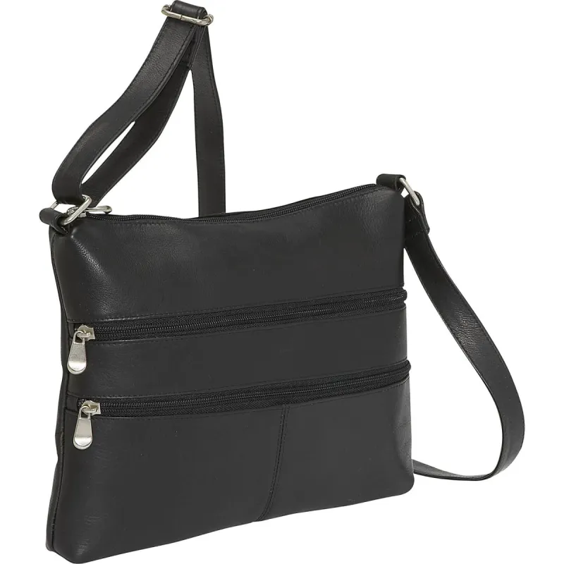 Le Donne Leather Two Zip Crossbody sold by Ruumur