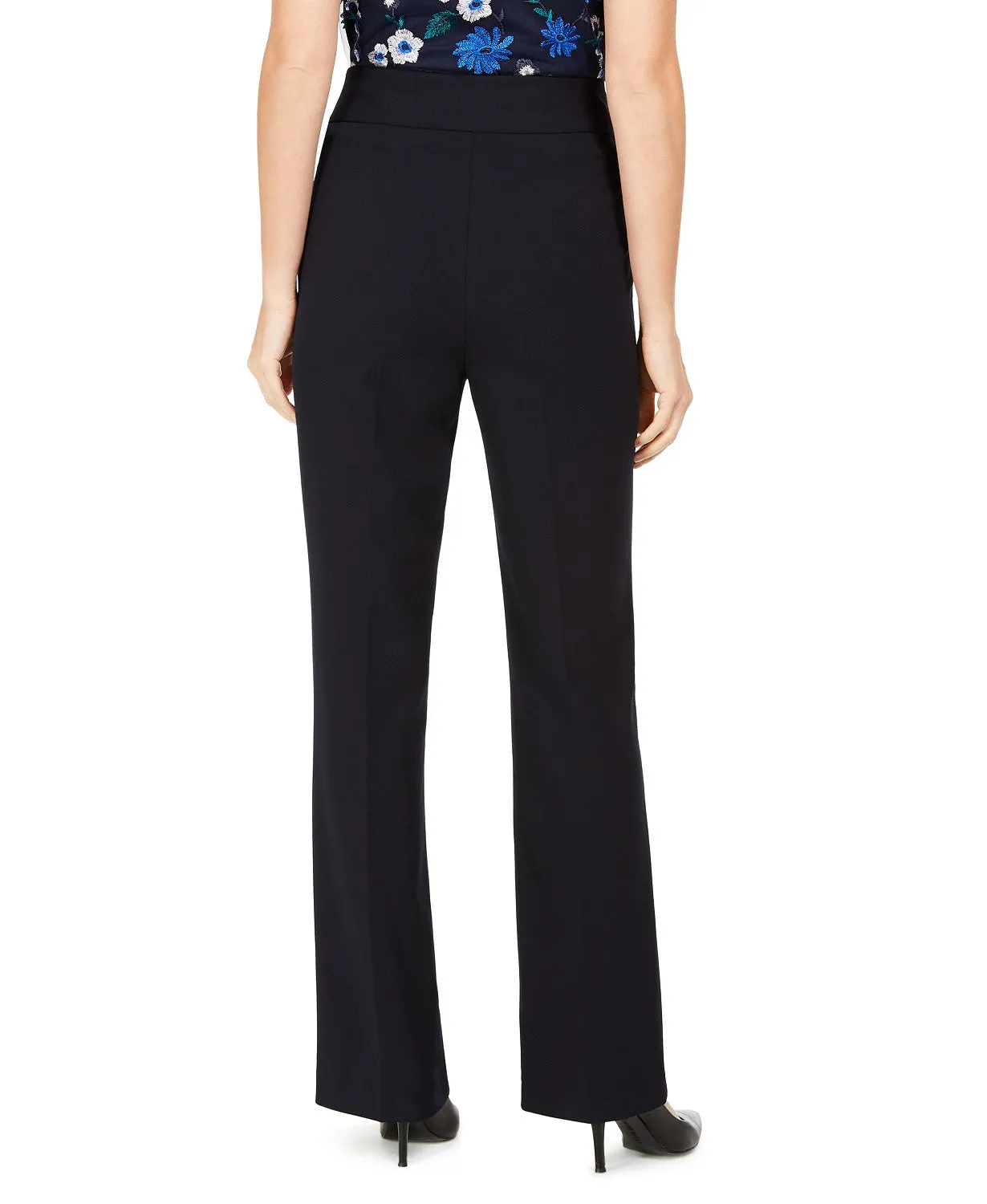 Calvin Klein Women's High-Rise Buttoned-Waist Dress Pants Navy Size 2 sold by Ruumur product image thumbnail 2