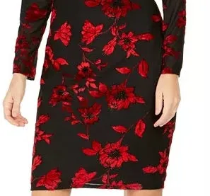 Jessica Howard Women's Petite Metallic Velvet Burnout Sheath Dress Black Size 12 Petite sold by Ruumur product image thumbnail 2