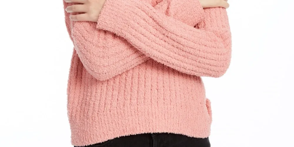 Crave Fame Junior's Ribbed Cropped Sweater Pink Size X-Large sold by Ruumur product image thumbnail 3